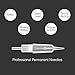 Permanent Needles Makeup Eyebrow Needles Makeup Tattoo Needles 3F Permanent Pen Makeup Needle Cartridge for Eyeliner 10 Pcs/Set(EN51-3F)