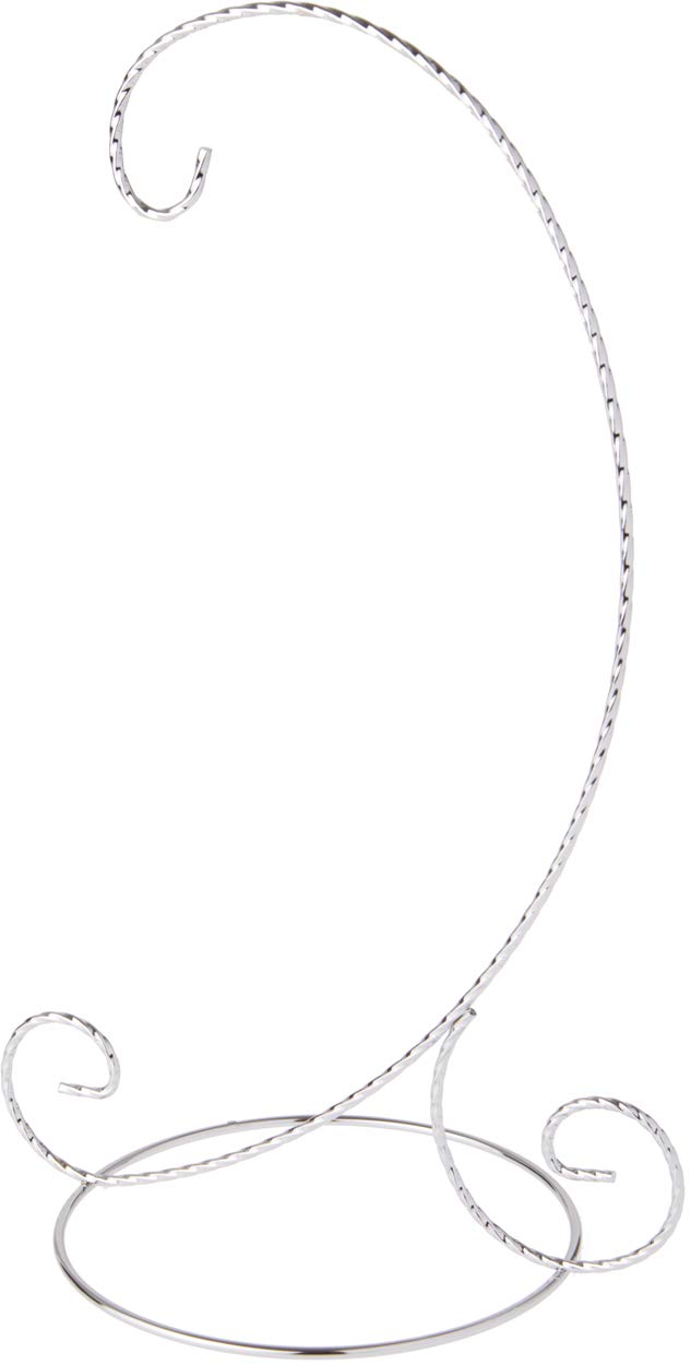 Bard's Twisted Silver Ornament Stand, Large, 12.25" H x 5.5" W x 7.5" D