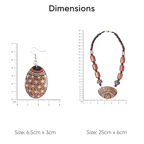 Image of AAKRITI ART CREATIONS Handcrafted Women's Jewelry Set - Elegant Ethnic Necklace and Earrings, Statement Fashion Accessories for Parties & Festivals