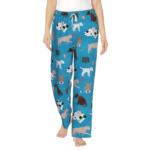 Pantalon de pyjama femme Dog Show grande taille fluide et extensible pour des nuits confortables