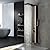 Bathfinesse Shower Wall Panels Bathroom Shower Panel Tower System Multifunction Bamboo Wood and Stainless Steel Body Spray Jets Rainfall Waterfall Head with Handheld Wand and Tub Spout Wall Mount