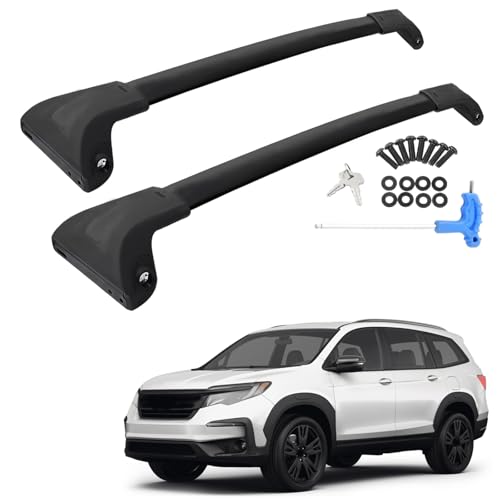 Gdydi 220lbs Car Roof Rack Cross Bars Compatible with 2016-2022 Honda Pilot (for Side Rails) Aluminum Lockable Roof Cross Bars for Kayak Bike Rooftop Cargo Carrier Bag Basket Luggage