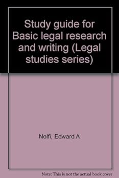 Paperback Study guide for Basic legal research and writing (Legal studies series) Book