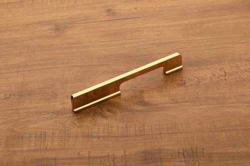 Image of HARMONUS ,Fancy Aluminium Kitchen Cabinet Handle /Pull Handle /Door Handle /Drawer Handle,PVD Gold Finish,Aluminium Alloy, 224 MM (10 Inch), 9 PCS HCPVDGOLDSAC-43-9-224MM