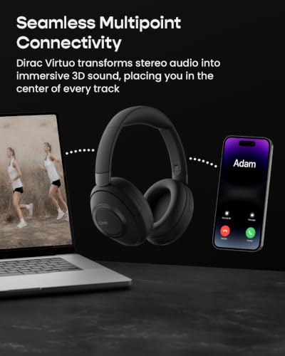 Cleer Audio Alpha Adaptive ANC Bluetooth Headphones, Midnight Black - image 6