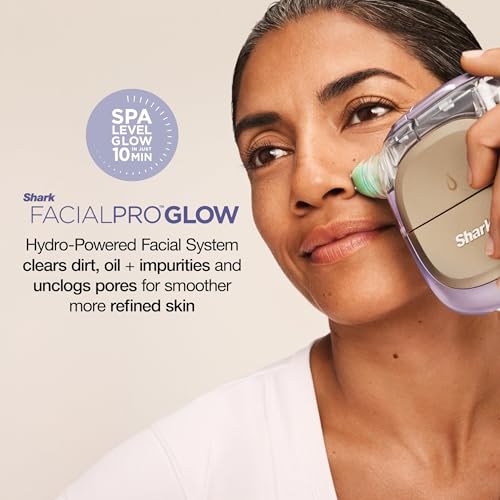 Image of Shark FacialPro Glow + DePuffi 2-in-1 Facial & Contrast Therapy, FH320BK | Hydro-Powered Facial System + DePuffi Hot & Cold Therapy, Clinically Tested to Exfoliate, Hydrate & Depuff in 10 Minutes