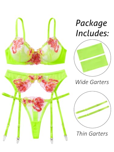 Image of Lilosy Sexy Lingerie Set 3 Piece Women Outfit Bra and Panty