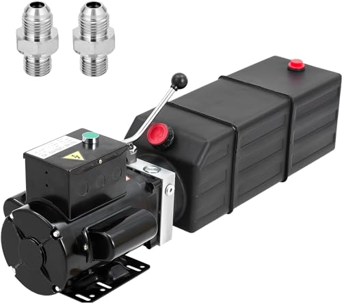 Image of Garvee Hydraulic Power Unit, 220V 15 QT Car Lift Hydraulic Pump Power Unit, Single Phase Hydraulic Power Unit, with 14 L Plastic Tank, Electric Hydraulic Power Unit, Used for Car Maintenance