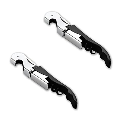 Bottle Opener, mSure Stainless Steel Corkscrew Waiters Friend Wine Beer Bottle Cap Opener, 2-Pack Cover