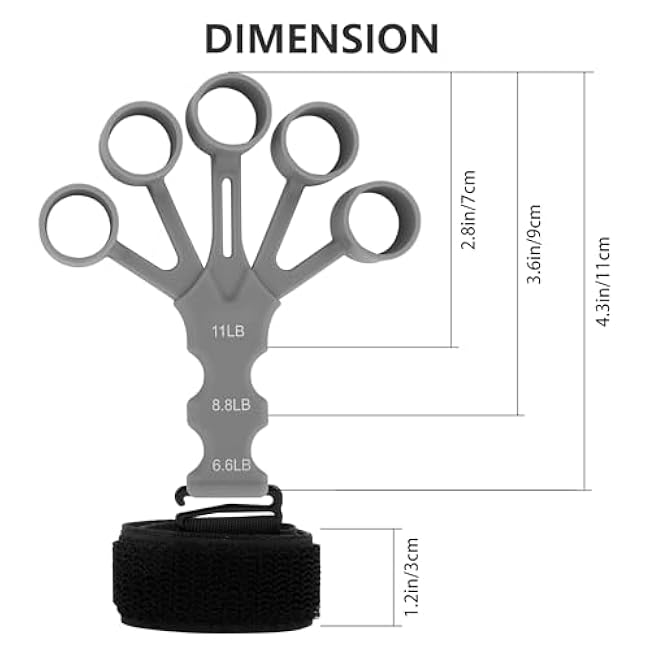 2PCS Ength Trainer, Grip Strength Trainer Finger Strengthener, Hand Grip Strengthener, Finger Grip Strength Trainer,Finger Exerciser,Hand Grip Strengthener 6 Resistant Level Finger Exerciser