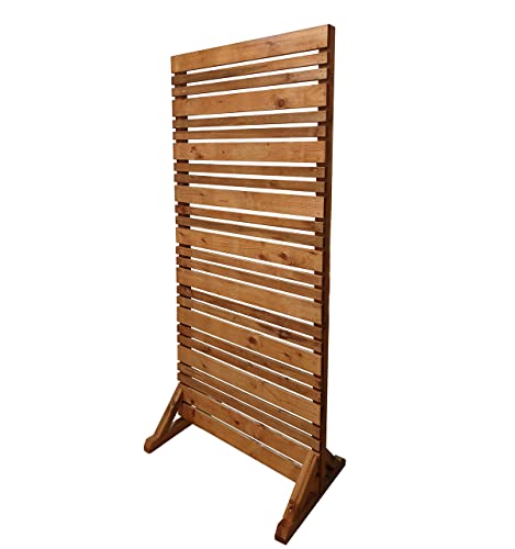 Jardipolys Brise-Vue en Bois 80 x 180 cm | Panneau en Bois pour terrasse, Jardin, Balcon sur Pieds | Brise Vent, paravent clôture d’intimité