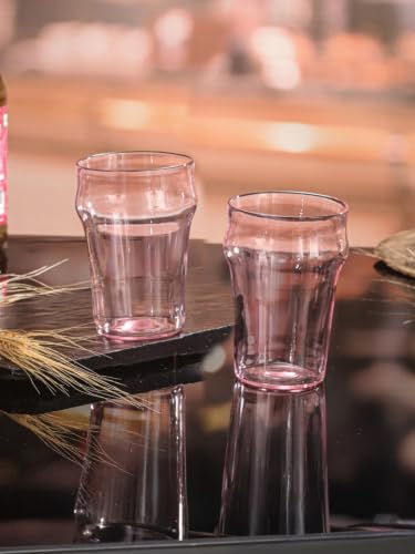 Image of BlushBrew Pink Clear Highball Glasses Set of 2
