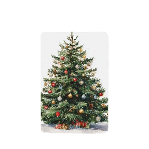 Lot de 4 désodorisants de voiture en forme de sapin de Noël avec décorations et cartes parfumées à suspendre pour tablettes d'aromathérapie de voiture