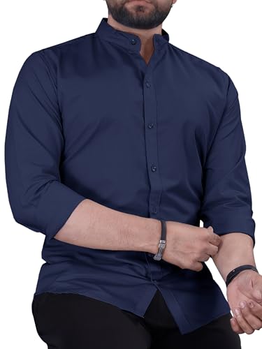 Image of Noble Monk Men's Pure Cotton Regular Fit Formal Shirt |Full Sleeve Men's Shirt