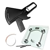Adipômetro Clínico Profissional Avaliação Física + Trena corporal + Lápis de marcação + Balança