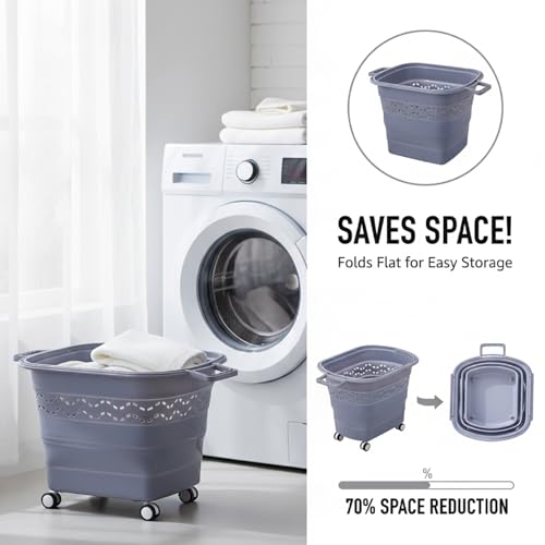 Panier à linge pliable peu encombrant pour optimiser les petits espaces - 3