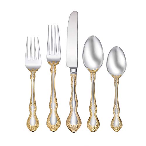 Oneida Golden Mandolina 45 Piece Fine Flatware Set Service for 8