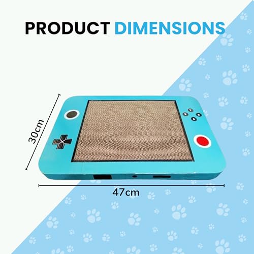 Image of Foodie Puppies Cat Scratching Pad with Catnip, Corrugated Cat Scratcher Cardboard for Indoor Cats, Kitten for Furniture Protection, Durable Texture Design (Gamey, Pack of 1)