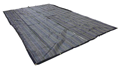 Mytee Products 12'X26' Heavy Duty Pvc Coated Mesh Tarp With Grommets - 10 Oz Multi Color Mesh Tarp - 50% Shade Cloth For Patio, Fences, Garden, Dump Trucks Roll-Off Dumpster Tarp #TOP2