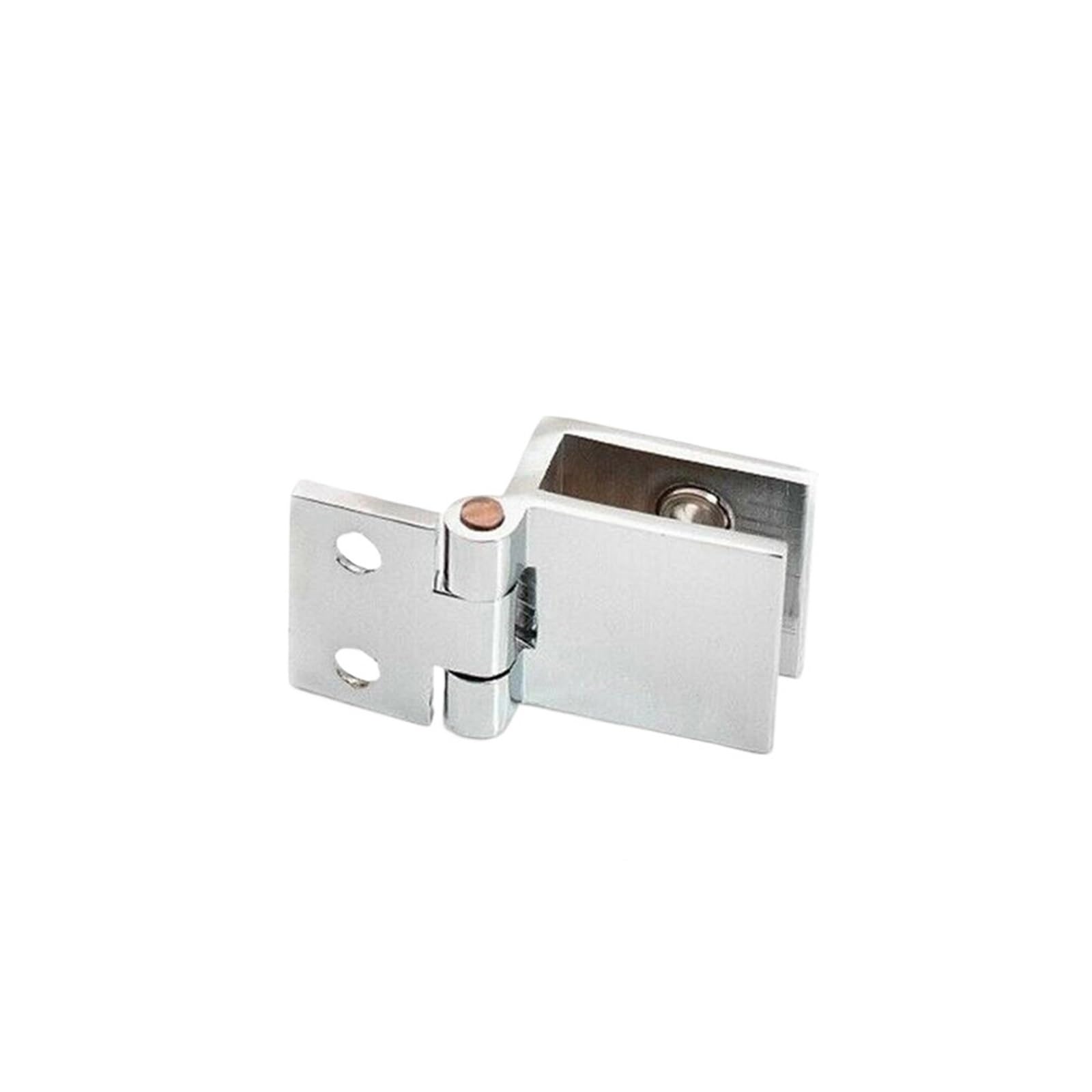 Cnyuon 0 Degree 4 Pcs Glass Door Hinges Shower Hinge Single Double Sides Clamp Hardware Parts No-Hole For Glass Door(0 Degree)