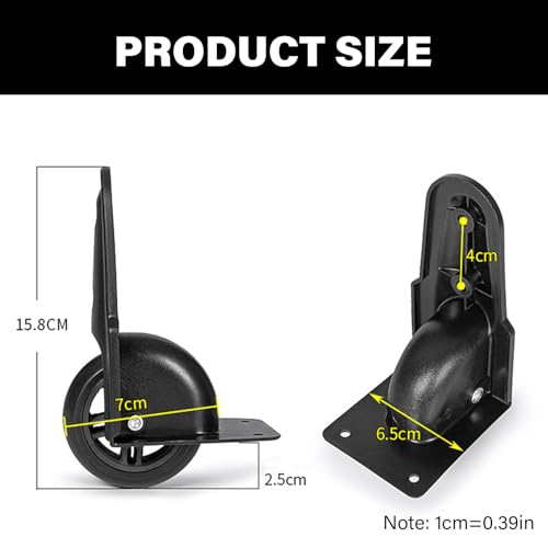 Replacement Luggage Wheels Set of 2 PVC for Trolley Suitcase Repair Directional Rotation Spinner Travel Bag Casters4