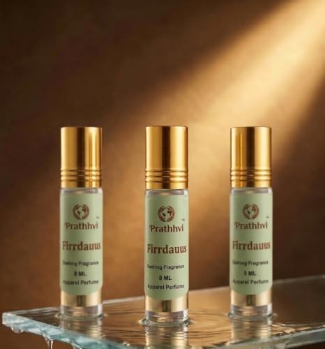 Image of Firrdauus Attar Roll-On Perfume Oil 8 ml x 3 | Alcohol Free | Long Lasting Rich Fragrance | Men & Women | Pocket Size Travel Friendly Roll On | Daily Wear Fragrance - Pack of 3