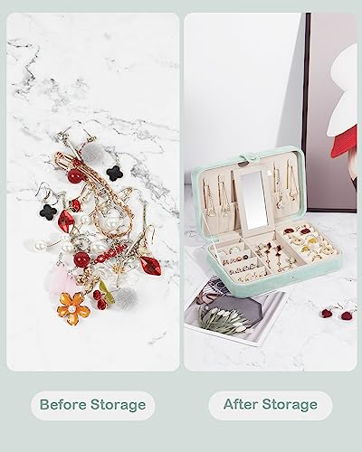 Guka Plush Velvet Travel Jewelry Box Organizer For Women Girls Jewelry Holder For Earring Ring Necklace Jewelry Travel Organizer Small Jewelry Box #TOP3