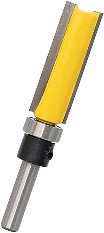 VELURA 1/4'' Shank Top Bearing Flush Trim Router Bit Woodworking Cutter 12.7x38mm|1 Piece Flush Trim Cutter| Router Bits| Power Tools | Tools |Home & Garden