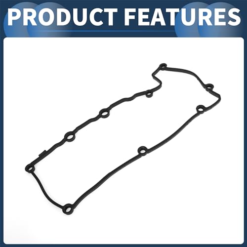 Image of Valve Cover Gasket, Cylinder Head Valve Seal Gasket for Q5 2013-2017 Black, Rocker Cover Gasket 1 Pcs