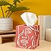 Juvale Wooden Tissue Box Cover - 5 x 5.5 in, Tan, 2 Pack - Paintable DIY Decoupage Craft Box & Blank Square Tissue Holder for Unfinished Wood Crafts