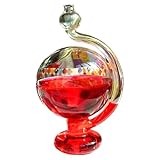 Barometer, Storm Glass Weather Predictor, Visual Red Barometric Pressure Gauge,...