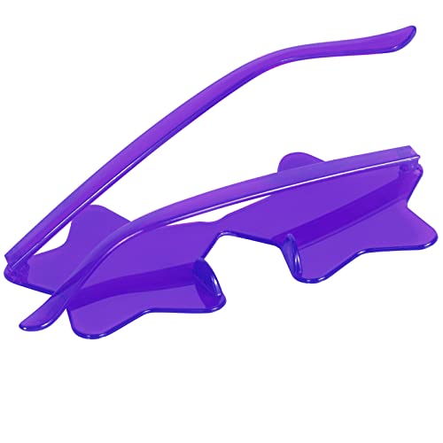 Image of 12 Pairs Star Sunglasses Pentagram Glasses Rimless Sunglasses for July 4th,Halloween, Christmas Party Favor