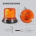 Agrieyes Auto-heating Beacon Light for Snow, Amber LED Safety Warning Lights for Trucks, 8 Modes Flashing Emergency Strobe Lights for Caution Hazard Trailer Plow Postal Car Bus Vehicles Waterproof