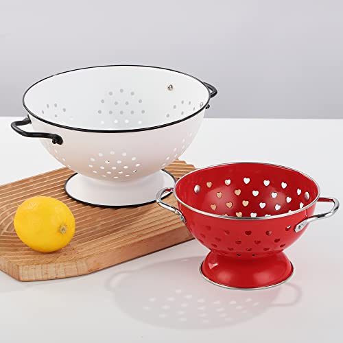 Strainer With Stainless Steel Handle For Berry Fruit,Red #TOP2