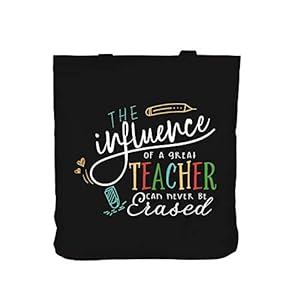 ELEGANTPARK Teacher Gifts for Women Teacher Bag for Appreciation Week Valentines Day Birthday Graduation Christmas Thank You Black Cotton Canvas Tote Shoulder Bag with Interior Pocket ELEGANTPARK Teacher Gifts for Women Teacher Bag for Appreciation Week Valentines Day Birthday Graduation Christmas Thank You Black Cotton Canvas Tote Shoulder Bag with Interior Pocket