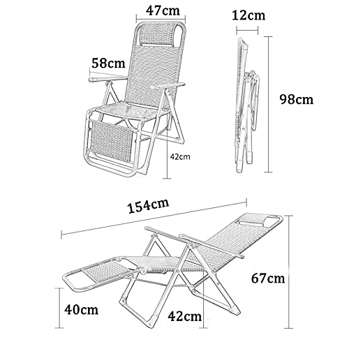 Chaise en rotin tissé à la main pliante et robuste pour maison - 4