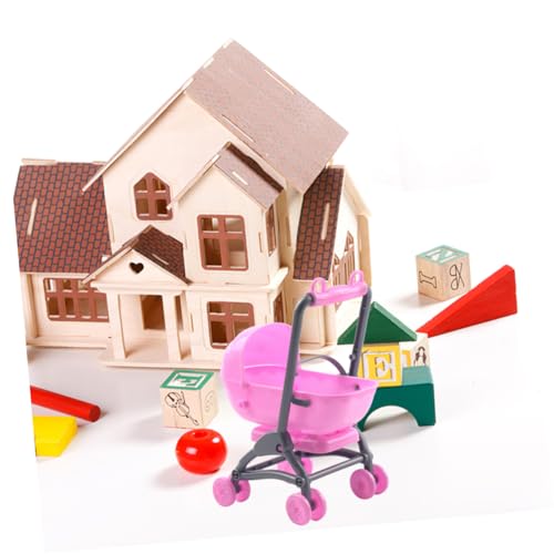 LRXIYODE 2 Stück Teiliges Puppenwagen Realistischer Kinderwagen für Jährige Mädchen Fördert Eltern Interaktion und Motorische Fähigkeiten für Rollenspiele Aus Hochwertigem Rosa – Bild 6