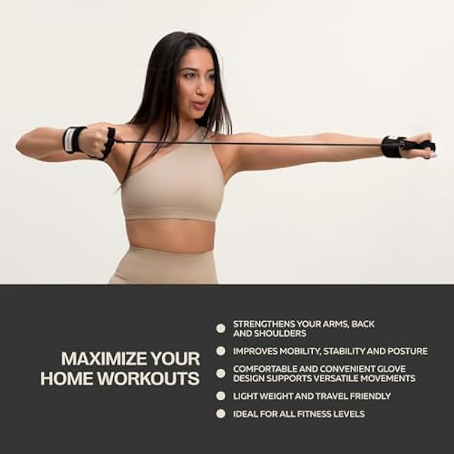 Pvolve P.Band Exercise Resistance Band - Home Workout Equipment to Strengthen Arms, Back and Shoulders, Light Weight Comfortable Glove Design to Improve Mobility, Stability and Posture
