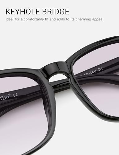 TIJN Blue Light Blocking Glasses for Women Men Clear Frame Square Nerd Eyeglasses Anti Blue Ray Computer Screen Glasses - Thumbnail 6