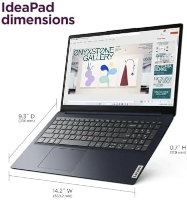 Lenovo IdeaPad 15.6" HD Anti-Glare w/ 1 Year Microsoft 365, 8GB RAM, 128GB SSD, Windows 11 Pro, WiFi 6, HDMI, USB-C, Intel Processor, SD Card Reader, Up to 9.5 Hours Battery Life, w/WOWPC USB — view 4