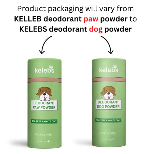 Kelebs Dog Dry Shampoo For Smelly Dogs | Waterless Dry Dog Shampoo Powder | Anti Itch Shampoo For Dogs | Skin Ear & Paw | Tea Tree Oil | Talc Free With Organic White Clay Vegan | No Plastic #TOP6