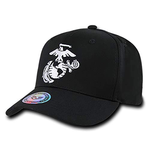 Rapid Dominance 6 Panel Military Embroidered Cap (US Marine Corps, Black 2)