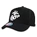 6 Panel Military Embroidered Cap by Rapid Dominance (US Marine Corps, Black 2)