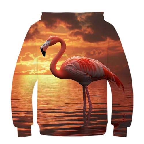 Sweat à Capuche Flamant Rose Pull Tendance Idéal Cadeau Ado