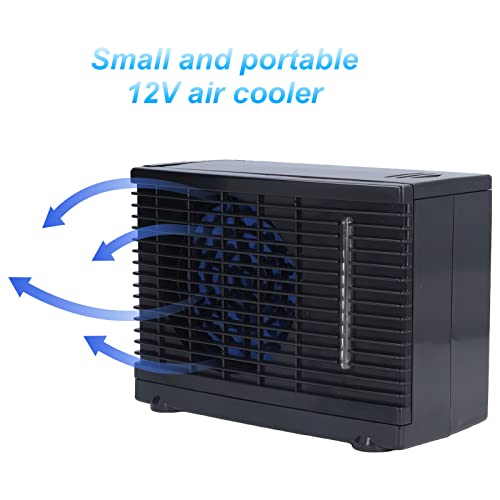Ventilador de carro de isqueiro de 12 V, ventilador de refrigeração evaporativa portátil de baixo ru