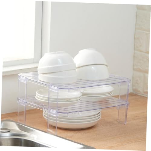 Étagère de rangement transparente en AS pour réfrigérateur encombré et table désordonnée - 5