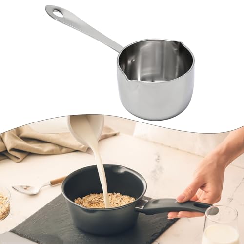 Yuanpgky Saucepan, Stainless Steel Butter Warmer Pan, Small Milk Butter Melting Pot, Portable Milk Butter Warmer Pot For Boiling Milk, Sauce(160ml) - Image 5