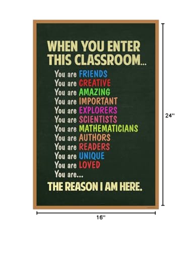 Image of When You Enter This Classroom Poster Teacher Supplies Affirmation Station Must Haves School Door Decor Welcome Positive Cool Wall Art Print Poster 16x24