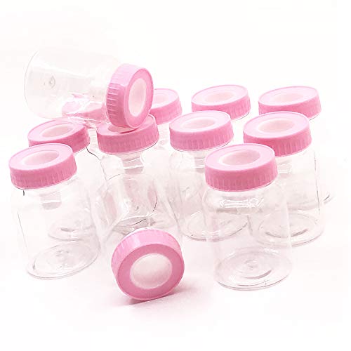 Simplewoo Pink Baby Shower Bottles Birthday Parties Favors, Newborn Baby Baptism Birthday Party Decor, Pack Of 24 #TOP2