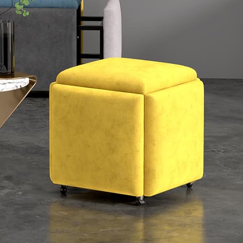 Tabouret gigogne jaune pour ne plus jamais manquer de sièges - 2